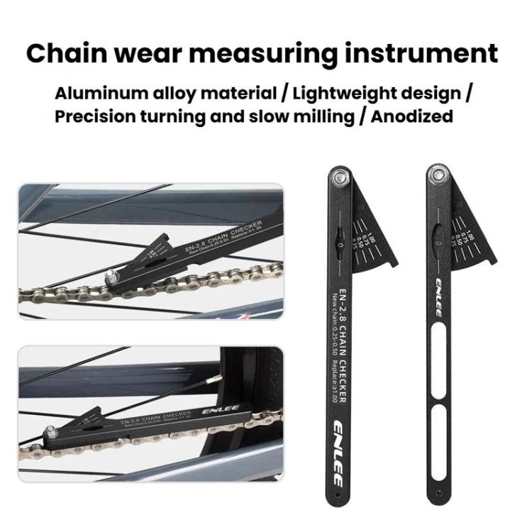 ENLEE Bike Chain Checker Chain Wear Measurement Tool, Style: Hollow