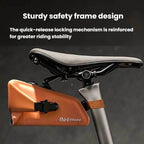 ENLEE Bike Quick-Release Seat Bag Waterproof Reflective Saddle Bag, Style: 1.3L Black