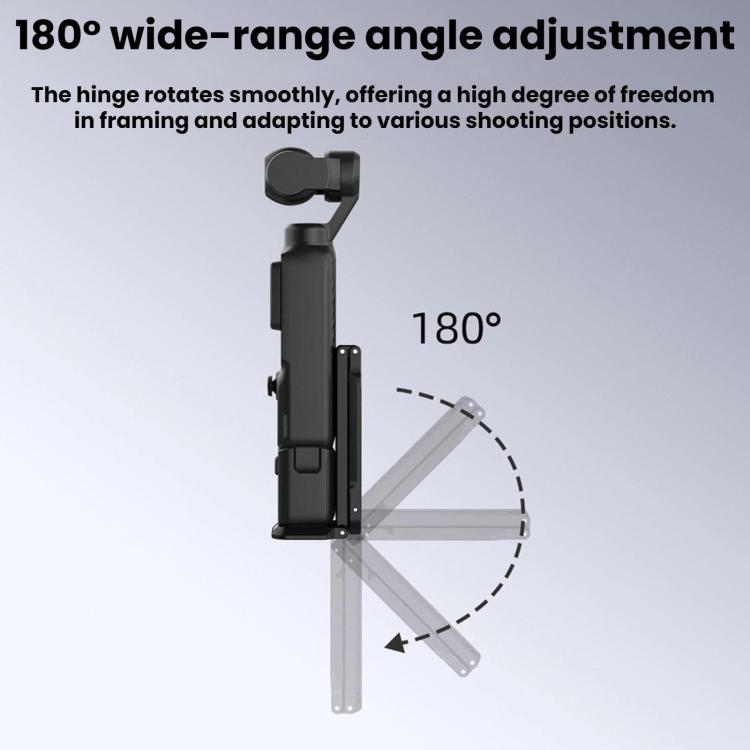 DJI Osmo Pocket 4 / 3 BRDRC Magnetic Tripod Metal Mounting Bracket(Black)