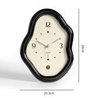 wozoom Modern Irregular Desk Clock Silent Table Clocks For Living Room Decor(White)