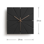 wozoom Silent Modern Wood Pointer Decorative Wall Clock(Black A)