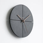 wozoom Silent Modern Wood Pointer Decorative Wall Clock(Black A)