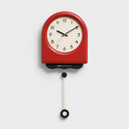 wozoom Modern Pendulum Wall Clock Silent Decorative Cream Style Clocks For Living Room, Spec: Medium With Second Hand Red