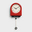 wozoom Modern Pendulum Wall Clock Silent Decorative Cream Style Clocks For Living Room, Spec: Medium With Second Hand Red