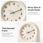 wozoom Modern Pendulum Wall Clock Silent Decorative Cream Style Clocks For Living Room, Spec: Medium With Second Hand Red