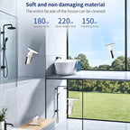 Cordless Electric Window Cleaner With Spray Function, Rechargeable Glass Squeegee Vacuum(White Gold)