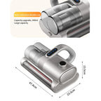 Cordless Mattress Vacuum Cleaner Bed Mite Remover with UV Light & High Frequency Beating(Silver)