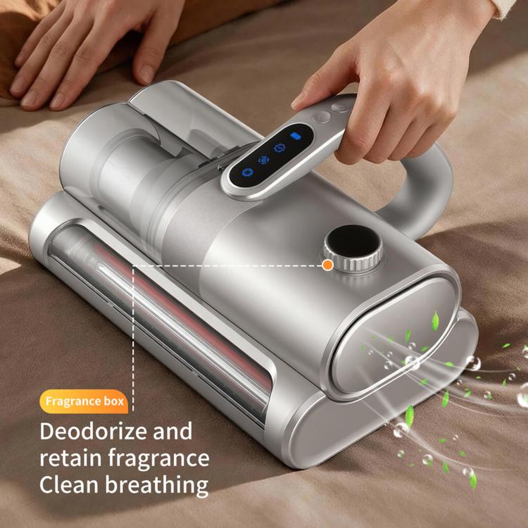 Cordless Mattress Vacuum Cleaner Bed Mite Remover with UV Light & High Frequency Beating(Silver)
