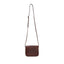 Italian Designer Tamponato Leather Rectangular Crossbody Small Brown
