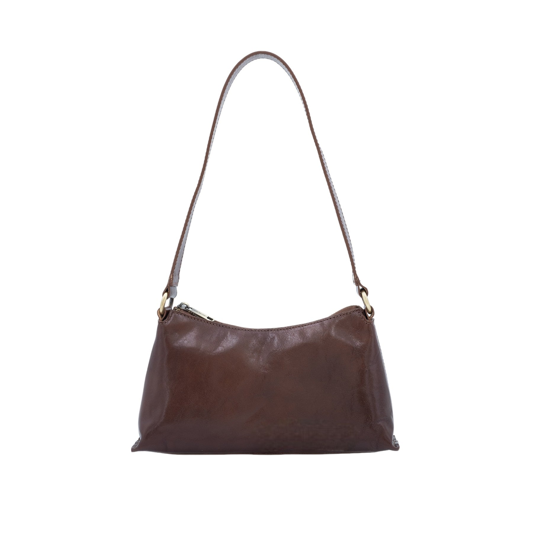Italian Designer Tamponato Leather Crossbody Small Brown