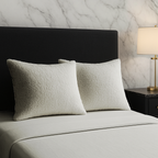 Super Soft Teddy Fitted Mattress Protector Underblanket Fitted Sheet Cover - Pillow Pair