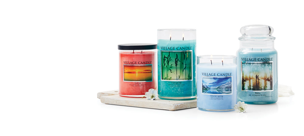 Village Candle - Rain - Large Glass Dome