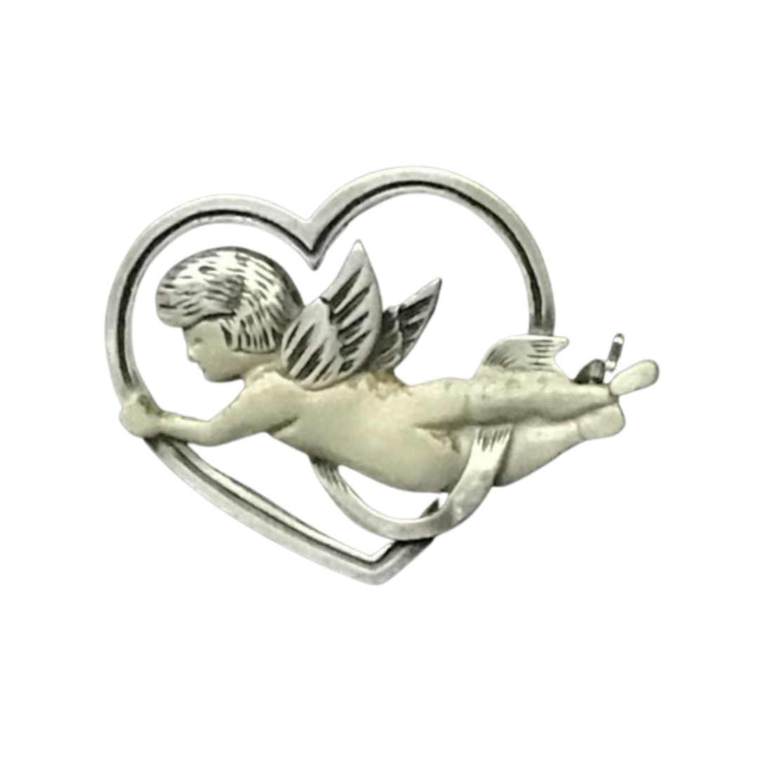 Timeless Classics Cherub Heart Brooch Main image