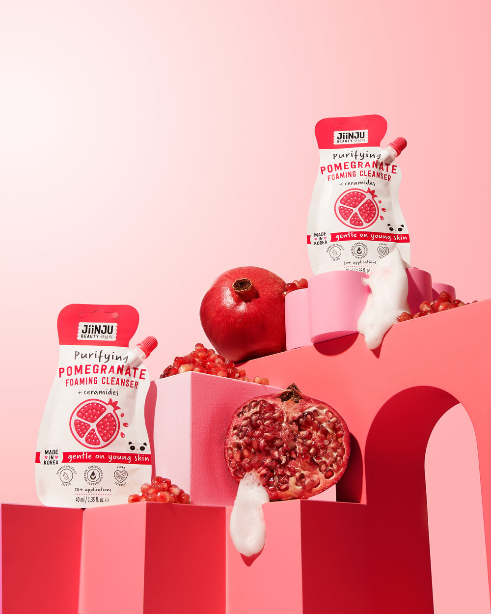 Jiinju Purifying Pomegranate Foaming Cleanser
