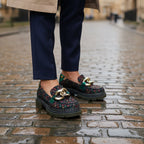 Flambe - Multi houndstooth leather loafer - Chanii B