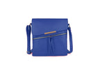 Designer Cross Body Bag With Flap 'n' Tassel - Royal Blue