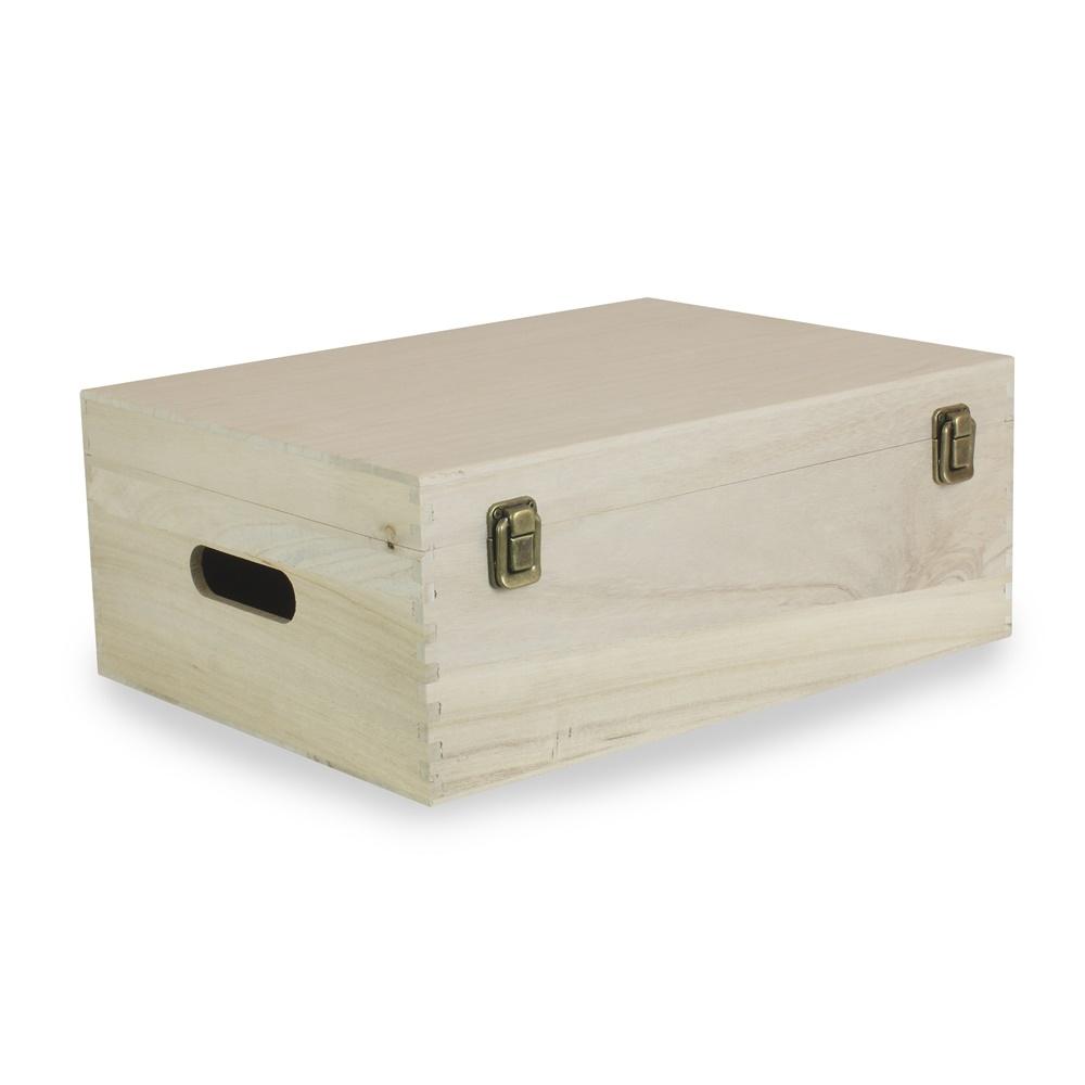 Red Hamper 36cm Wooden Storage Display Carrier Box