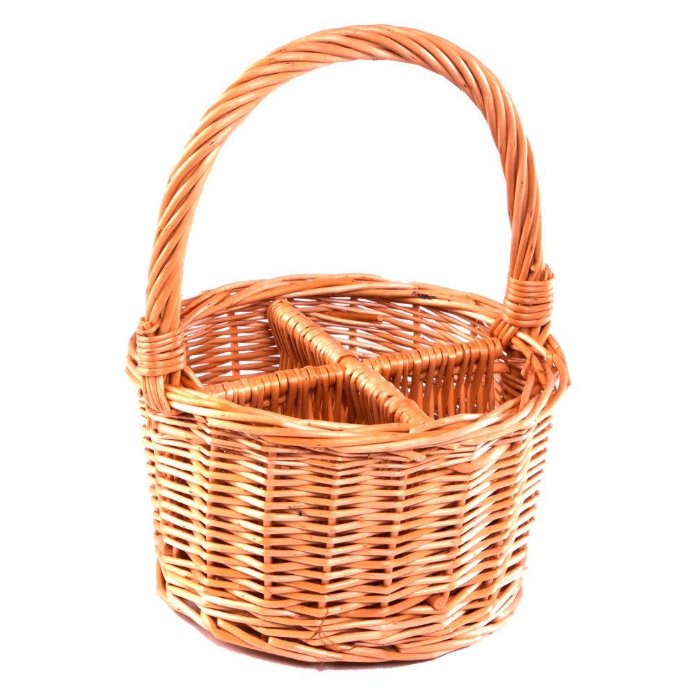 Round Cutlery or Glass Drinks Basket