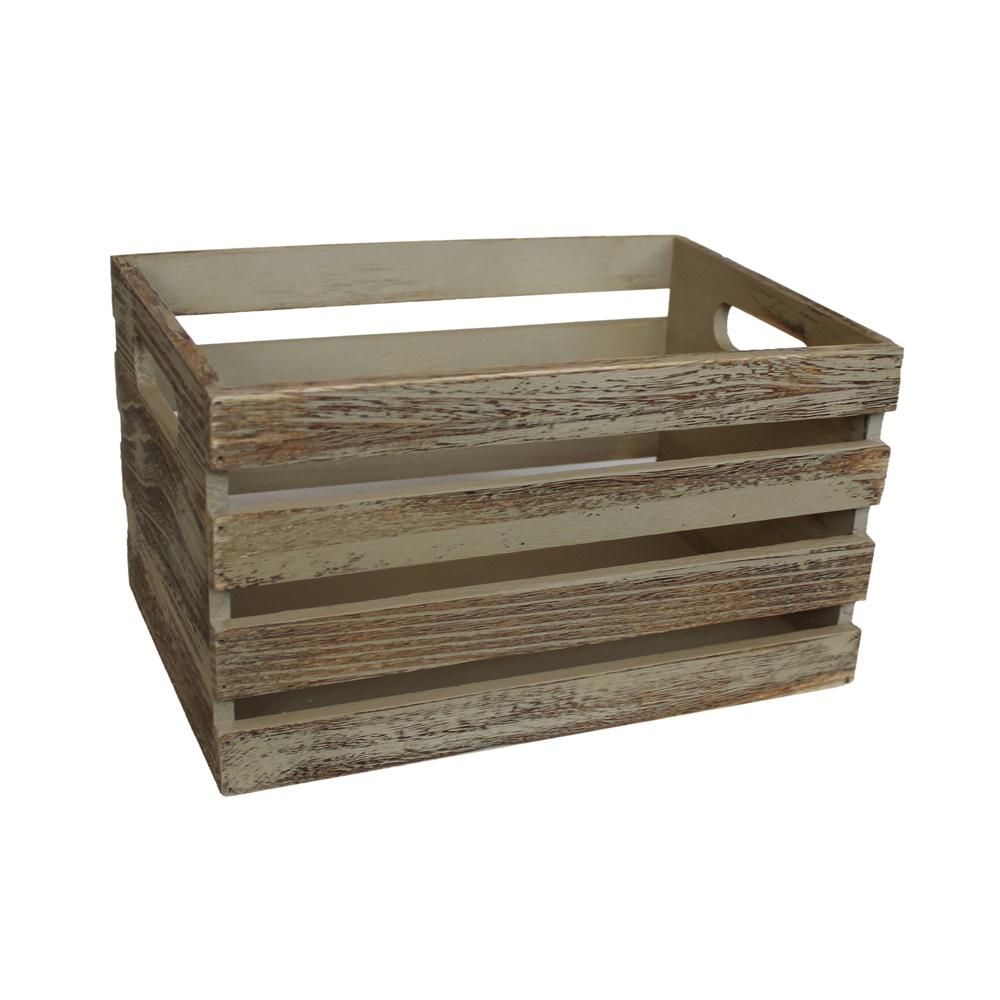 Oak Effect Wooden Open Top Storage