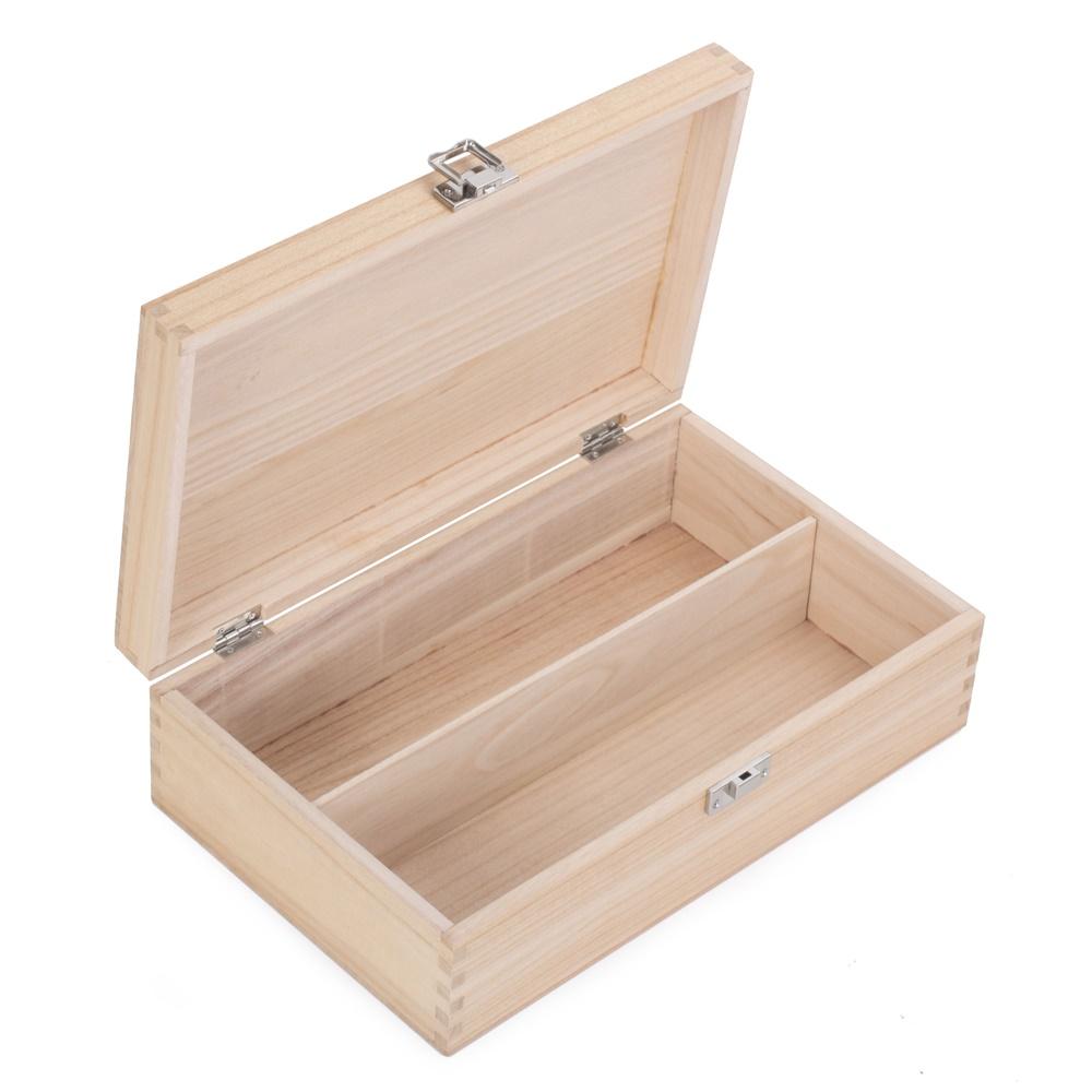 Two Bottle Clear Varnish Wooden Box Main image