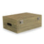 Red Hamper 35cm Oak Effect Wooden Box