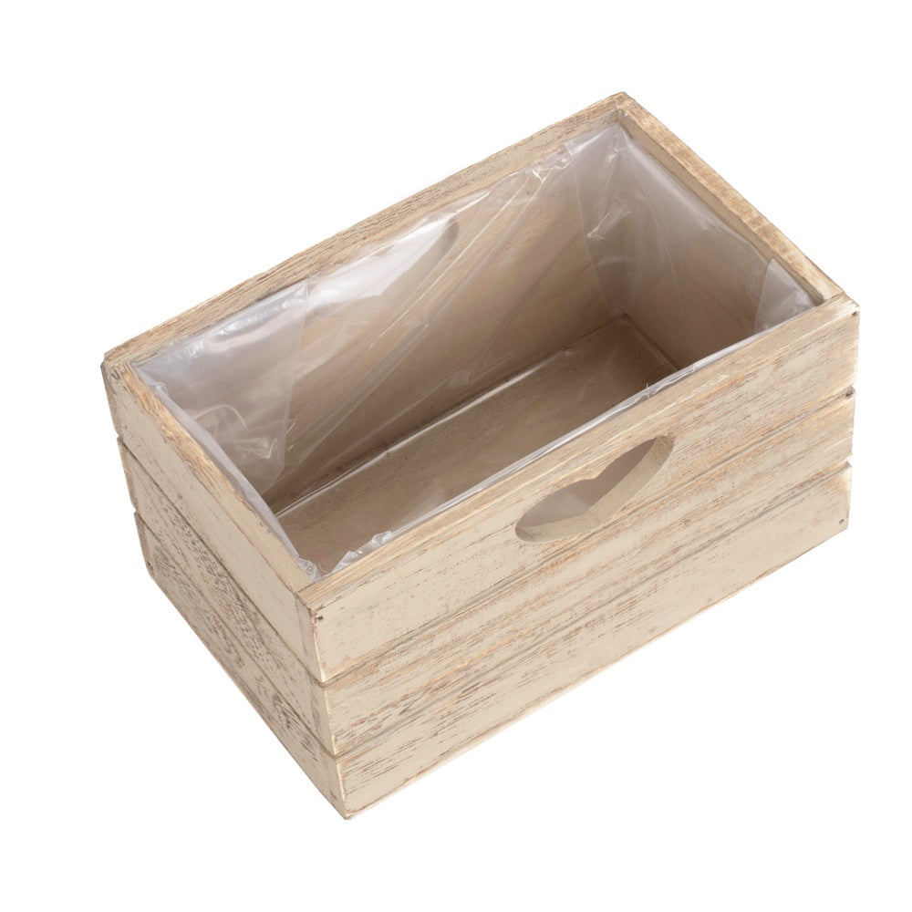 Oak Effect Wooden Planter with Plastic Lining Main image