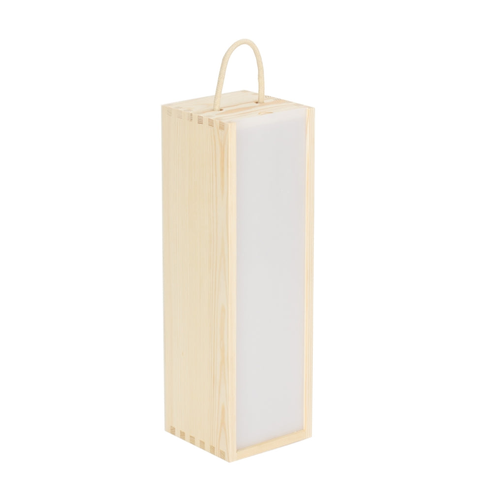 Red Hamper Single Bottle Wooden Box With Clear Acrylic Sliding Lid