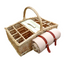 6 Bottle Wicker Picnic Basket with Glasses and Blanket