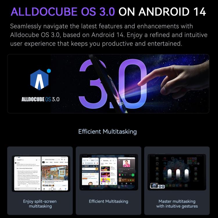 ALLDOCUBE iPlay 60 Mini Pro 4G LTE Tablet, 8GB+256GB, 8.4 inch Android 14 MTK Helio G99 Octa Core (Dark Gray)