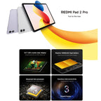 REDMI Pad 2 Pro 12.1 inch Tablet PC, 8GB+128GB, HyperOS 3, Snapdragon 7s Gen4 Octa Core CPU (Dark Gray)
