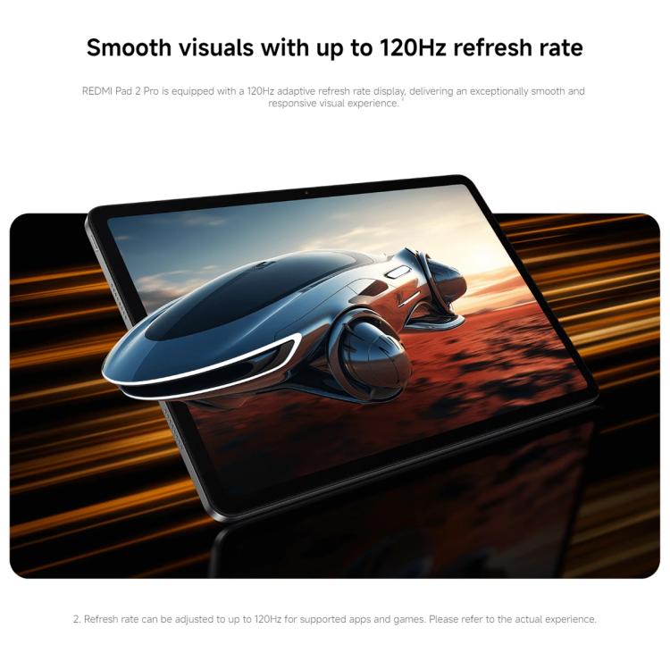REDMI Pad 2 Pro 12.1 inch Soft Light Screen Tablet PC, 12GB+256GB, HyperOS 3, Snapdragon 7s Gen4 Octa Core CPU (Dark Gray)