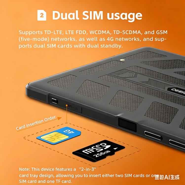 CENAVA A109TB IP68 Rugged Tablet PC, 8GB+128GB, 10.95 inch Android 14 MT6789V Octa Core, 4G Network, EU Plug