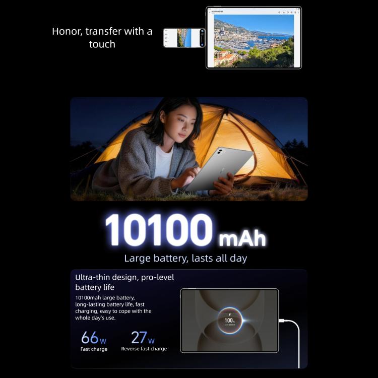 Honor MagicPad3 Pro 12.3 inch WiFi Tablet PC, 12GB+256GB MagicOS 10 Qualcomm Snapdragon 8 Gen5 Octa Core (Grey)