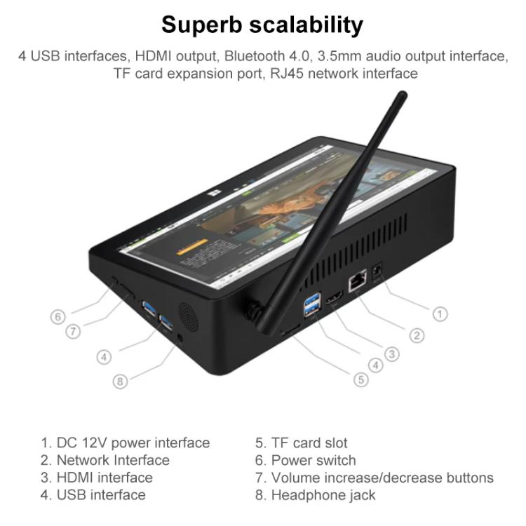 PiPo X9S 9 inch All-in-One Mini PC, 4GB+64GB, Windows10 Intel Celeron J4005 or N4105 Random CPU Delivery, US Plug