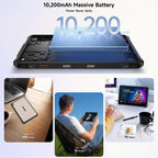[HK Warehouse] Ulefone Rugking Pad 2 Pro Rugged Tablet PC, 8GB+256GB, 10.1 inch Android 16 Unisoc T7250 Octa Core 4G Network, EU Plug (Black)