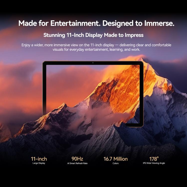 [HK Warehouse] Blackview ZENO 5 Tablet PC, 8GB+128GB, 11 inch Android 16 Unisoc T7250 Octa Core, Network: 4G, Global Version with Google Play (Orange)