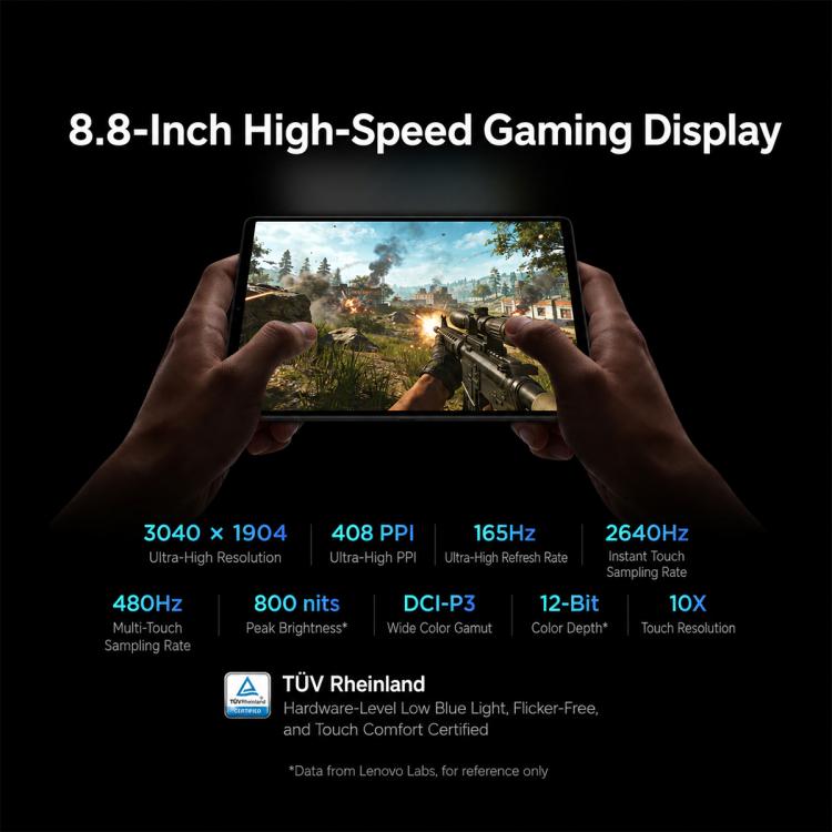 Lenovo LEGION Y700 Gen5 2026 Football Limited Ed. 8.8 inch AI Gaming WIFI Tablet, 16GB+512GB, Android 16, Qualcomm Snapdragon 8 Elite Gen5, US Plug(Green)