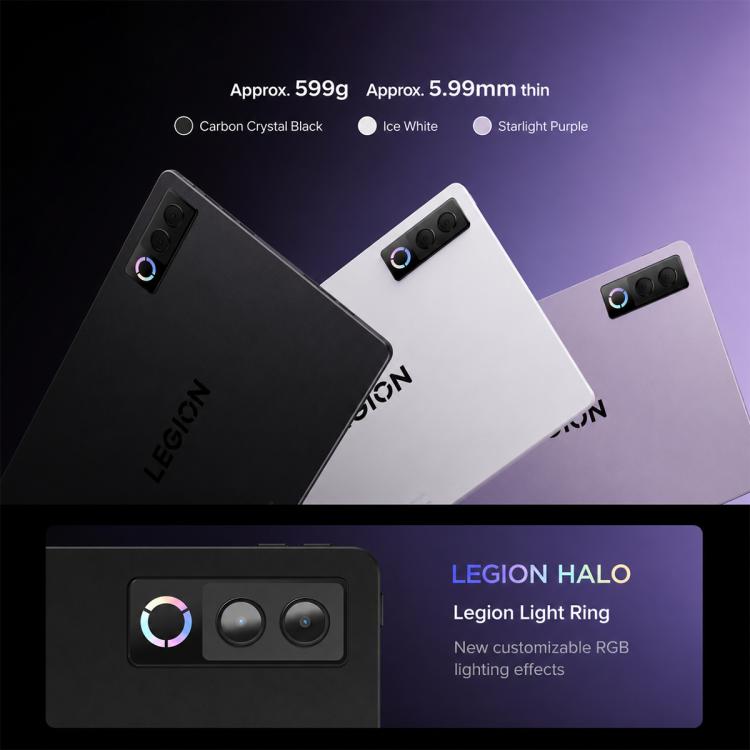 Lenovo LEGION Y900 13 AI Tablet, 13 inch Wi-Fi, 12GB+256GB, Android 16, Snapdragon 8 Elite Octa Core, US Plug (Purple)