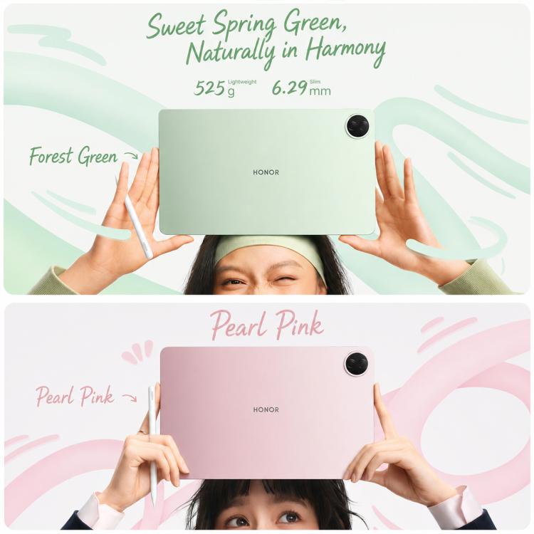 Honor Pad 20 Standard Edition WiFi Tablet PC, 12.1 inch 8GB+256GB MagicOS 10 Qualcomm Snapdragon 7 Gen3 Octa Core, US Plug (Pink)