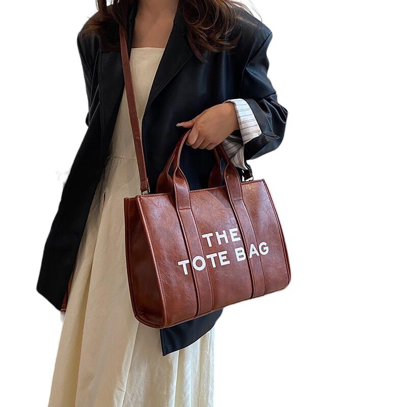 The Tote Bag Faux Leather Brown