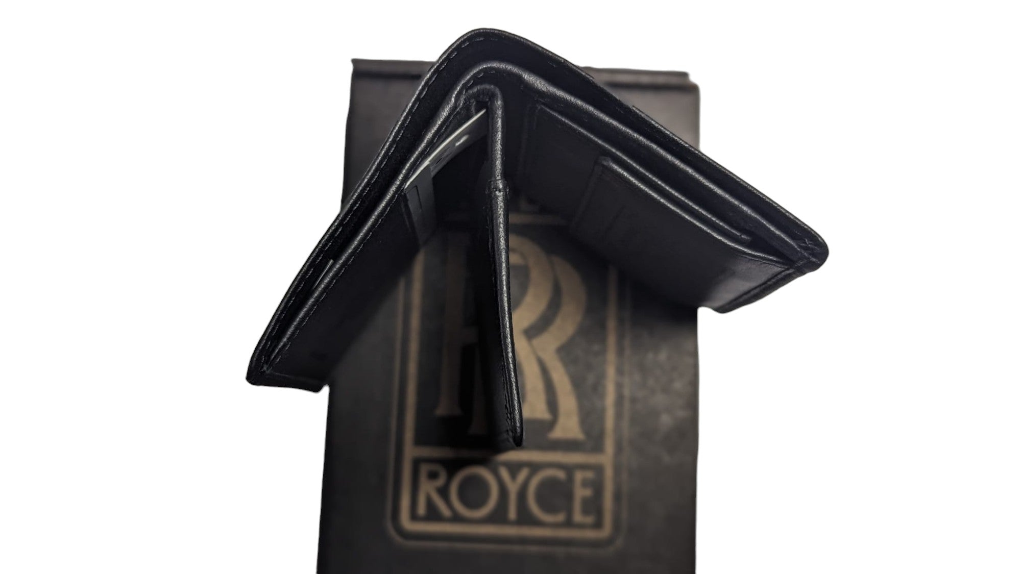 Premium Nappa Genuine Leather, Rolls Royce Bi Fold Wallet Swolit RFID Blocker Gift Boxed
