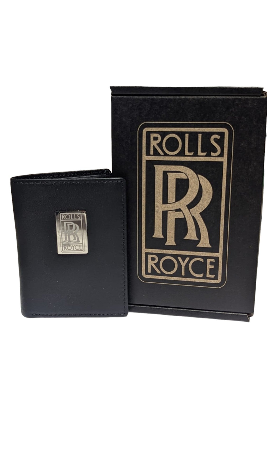 Premium Nappa Genuine Leather, Rolls Royce Bi Fold Wallet Swolit RFID Blocker Gift Boxed