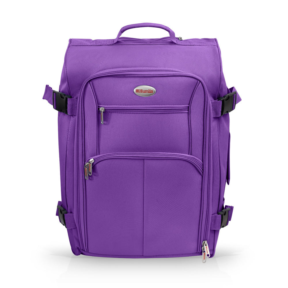 Purple Cabin approved suitcase trolley bag | Lightweight and foldable carry on hand luggage | 35 litres