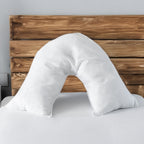 Microfibre Soft Touch V Shape Plain Dyed Pillowcase - White