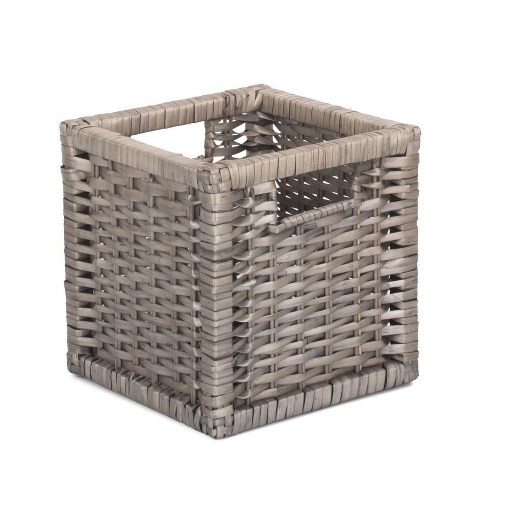 Wooden Framed Split Willow Storage Basket Secondary image
