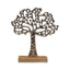 Silver Tree of Life Ornament on Wooden Base 22cm