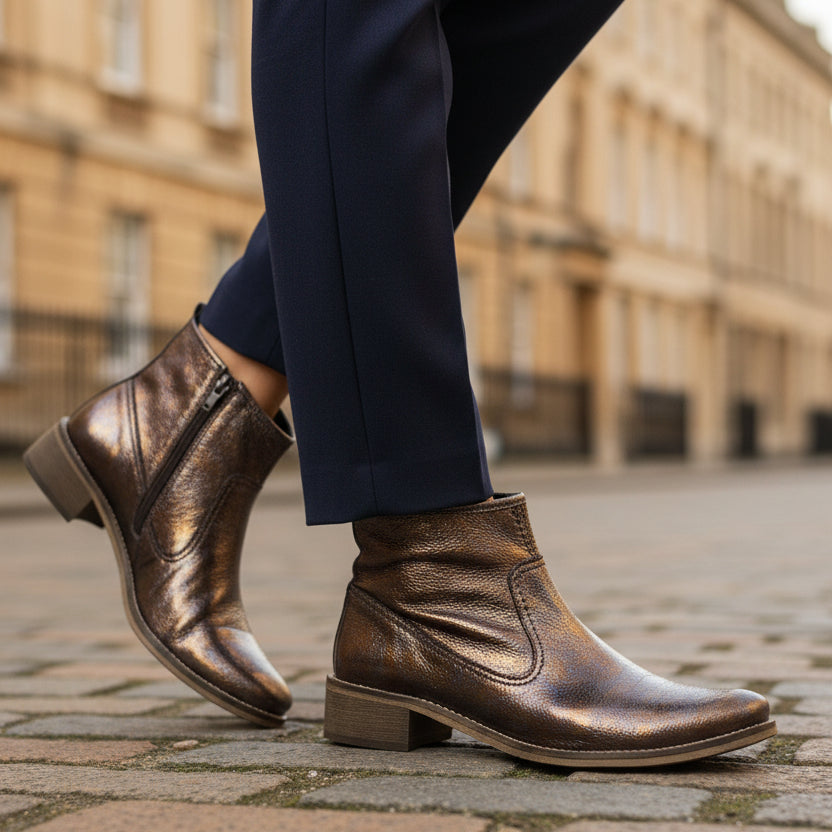 Zipp - Bronze-blue ankle boot Secondary image