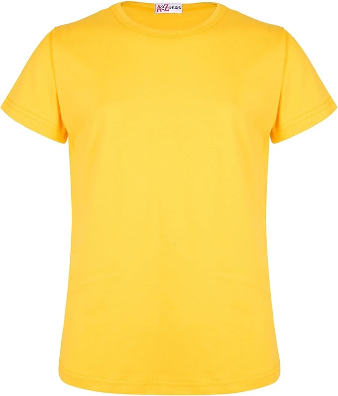 A2Z 4 Kids Kids Girls T Shirts Cotton Plain | Stylish Tie Dye T-Shirt | Soft Feel Tees Casual Top - Kid's T-Shirts - British D'sire Main image