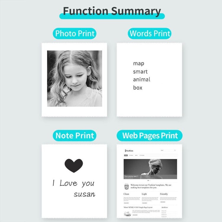 A32 Small Portable Self - adhesive Error Question Photo Label Bluetooth Pocket Thermal Printer(English Version) - British D'sire