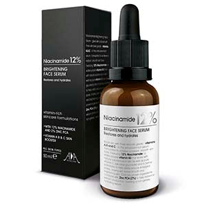 Amphora Aromatics Niacinamide Brightening Face Serum 30ml with 12% Niacinamide 2% Zinc Main image